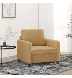 Fauteuil Marron 60 cm Velours