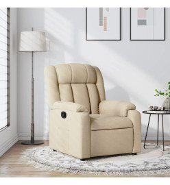 Fauteuil inclinable Crème Tissu