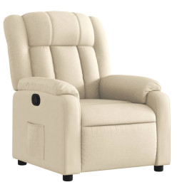 Fauteuil inclinable Crème Tissu