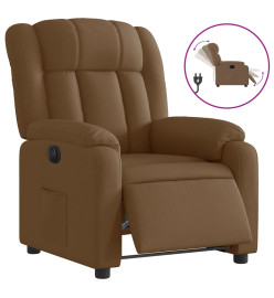 Fauteuil inclinable électrique Marron Tissu