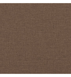 Canapé 2 places avec oreillers décoratifs marron 120 cm tissu