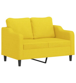 Canapé à 2 places Jaune clair 120 cm Tissu