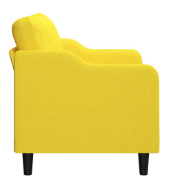 Canapé à 2 places Jaune clair 120 cm Tissu