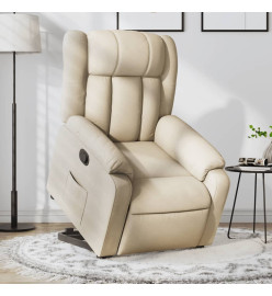 Fauteuil inclinable Crème Tissu