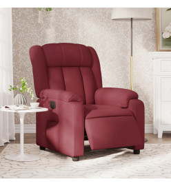 Fauteuil inclinable électrique Rouge bordeaux Tissu