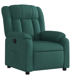 Fauteuil inclinable Vert foncé Tissu