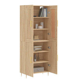 Buffet haut Chêne sonoma 69,5x34x180 cm Bois d'ingénierie