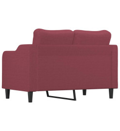 Canapé à 2 places Rouge bordeaux 120 cm Tissu