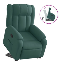 Fauteuil inclinable vert foncé tissu