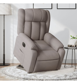 Fauteuil inclinable électrique taupe tissu