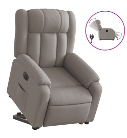 Fauteuil inclinable électrique taupe tissu