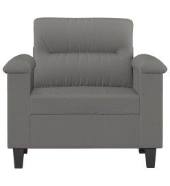 Fauteuil gris foncé 60 cm tissu microfibre