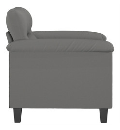 Fauteuil gris foncé 60 cm tissu microfibre