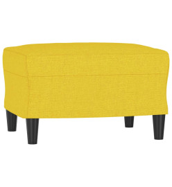 Fauteuil avec repose-pied Jaune clair 60 cm Tissu