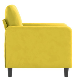 Fauteuil Jaune 60 cm Velours