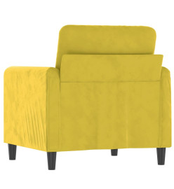 Fauteuil Jaune 60 cm Velours