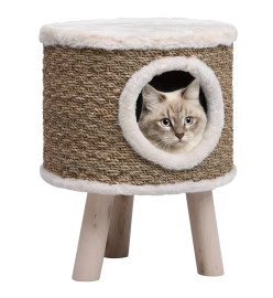 Maison pour chat avec pieds en bois 41 cm Herbiers marins