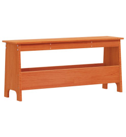 Banc d'entrée cire marron 100x28x45 cm bois de pin massif