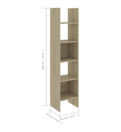 Ensemble de bibliothèque 4 pcs Chêne sonoma Aggloméré