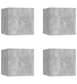 Meubles TV muraux 4 pcs Gris béton 30,5x30x30 cm