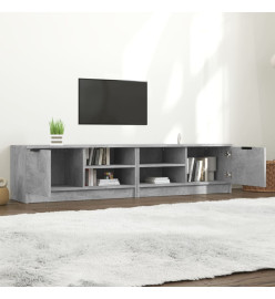 Meubles TV 2 pcs Gris béton 80x35x36,5 cm Bois d'ingénierie