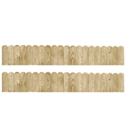 Rouleaux de bordure 2 pcs 120 cm Bois de pin imprégné