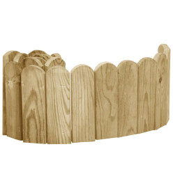 Rouleaux de bordure 2 pcs 120 cm Bois de pin imprégné