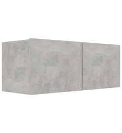 Ensemble de meuble TV 7 pcs Gris béton Aggloméré