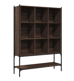 Bibliothèque chêne marron 102x30x141,5 cm bois d'ingénierie