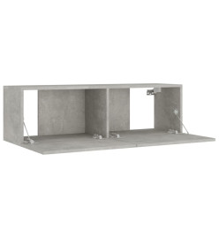 Ensemble de meubles TV 8 pcs Gris béton Bois d'ingénierie