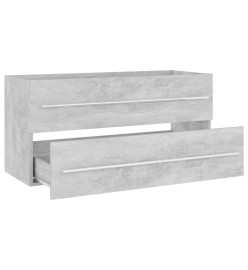 Ensemble de meubles de salle de bain 2 pcs Gris béton Aggloméré