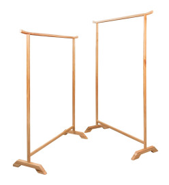 2 pcs Portemanteaux Bois de chêne massif