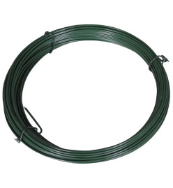 Fil de liaison de clôture 25 m 1,4/2 mm Acier Vert