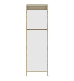 Armoire de bain Blanc et chêne sonoma 30x30x95 cm Aggloméré