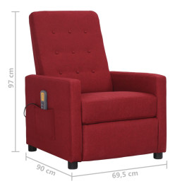 Fauteuil de massage Rouge bordeaux Tissu