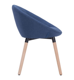 Chaise de salle à manger Bleu Tissu