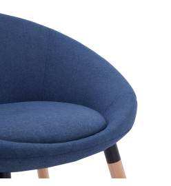 Chaise de salle à manger Bleu Tissu