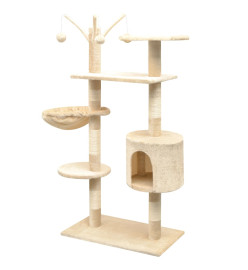 Arbre à chat avec griffoirs en sisal 125 cm Beige