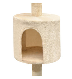 Arbre à chat avec griffoirs en sisal 125 cm Beige