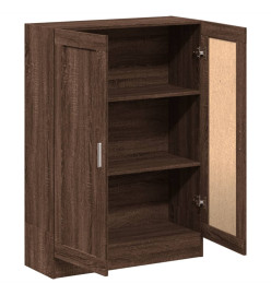 Bibliothèque chêne marron 82,5x30,5x115 cm bois d'ingénierie