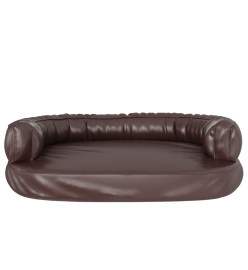 Lit pour chien ergonomique Mousse Marron 88x65 cm Similicuir