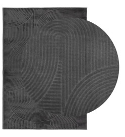 Tapis IZA poils courts style scandinave anthracite 160x230 cm