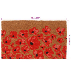 Tapis de porte naturel 45x75 cm fibre de coco touffeté