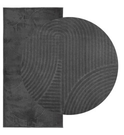 Tapis IZA poils courts style scandinave anthracite 100x200 cm