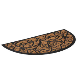 Tapis de porte demi-rond 45x75 cm caoutchouc et fibre de coco