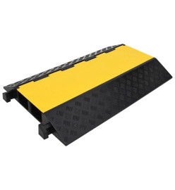 Rampe de protection de câble avec 2 canaux 90 cm Caoutchouc