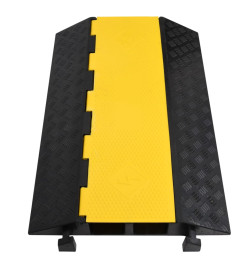 Rampe de protection de câble avec 2 canaux 90 cm Caoutchouc