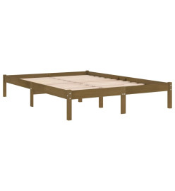 Cadre de lit Marron miel Bois massif 180x200 cm Super King