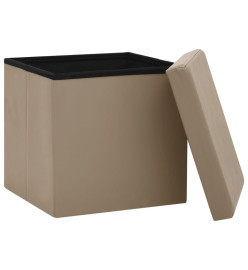 Tabouret de rangement pliable Cappuccino PVC