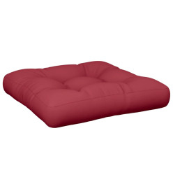 Coussin de palette 60x60x12 cm rouge bordeaux tissu